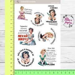 Sarkastická manželka, vtipné samolepky, samolepky do diáře, bujo, plánování, journaling, deník, scrapbook, české samolepky, diářové samolepky, humor a zábava.