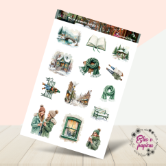 Město v zimním kabátu | Samolepky do diáře