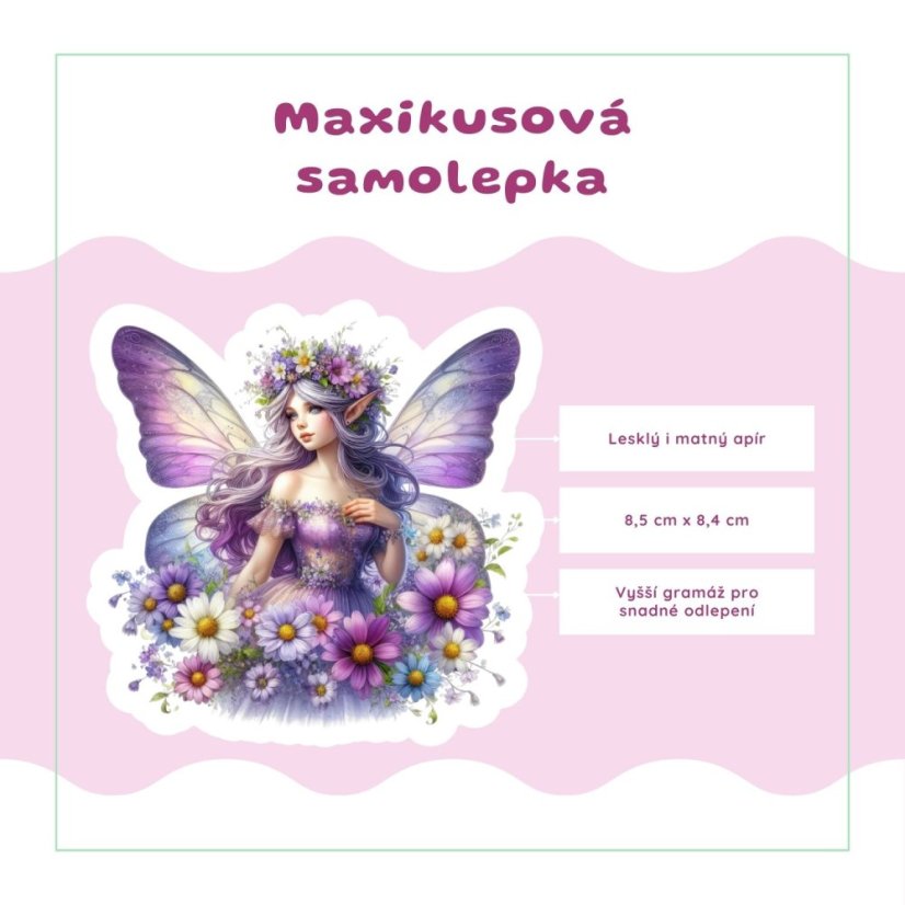 Víla z levandulových snů | Samolepka do diáře