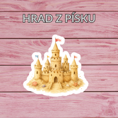 Hrad z písku | Maxi kusová samolepka pro diář i scrapbook