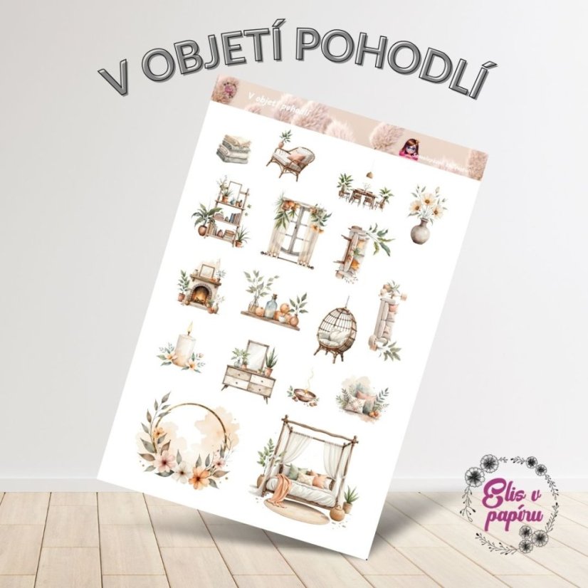 V objetí pohodlí | Samolepky do diáře