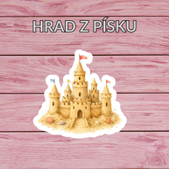 Hrad z písku | Maxi kusová samolepka pro diář i scrapbook