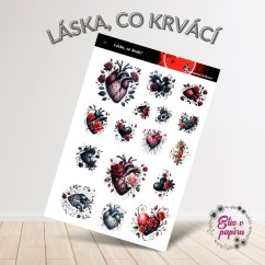 Láska, co krvácí | Samolepky do diáře
