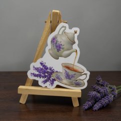 Šálek čaje s levandulí | Samolepka do diáře