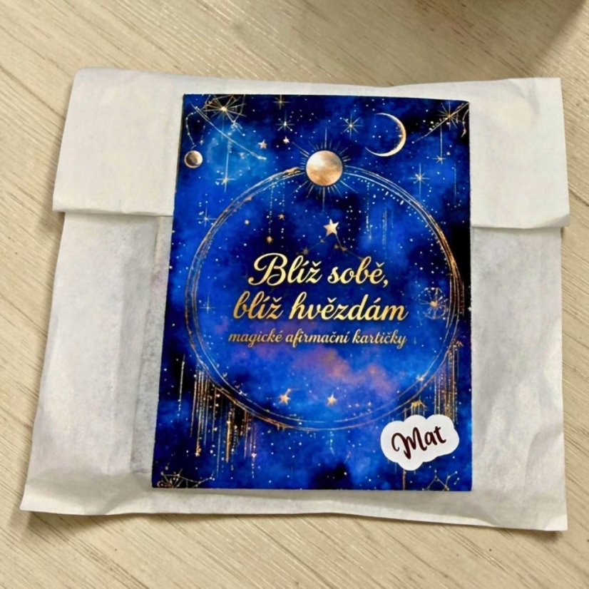 Blíž sobě, blíž hvězdám | Velké kusové samolepky afirmačních kartiček