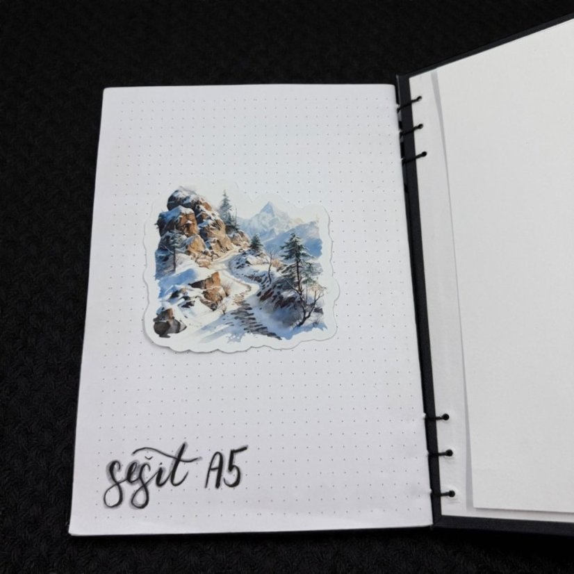 Zasněžená horská stezka | Samolepky do diáře