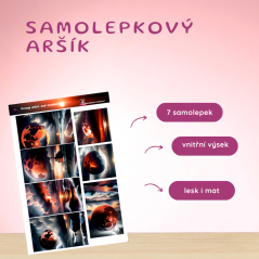 Krvavý měsíc nad oceánem | Samolepky do diáře