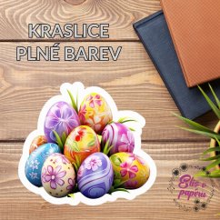 Kraslice plné barev | Maxi kusová samolepka pro diář i scrapbook