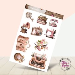 Růžová nostalgie | Samolepky do diáře