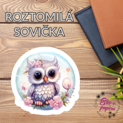 Roztomilá sovička | Maxi kusová samolepka pro diář i scrapbook