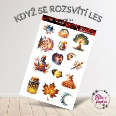 Když se rozsvítí les | Samolepky do diáře