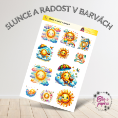 Slunce a radost v barvách | Samolepky do diáře