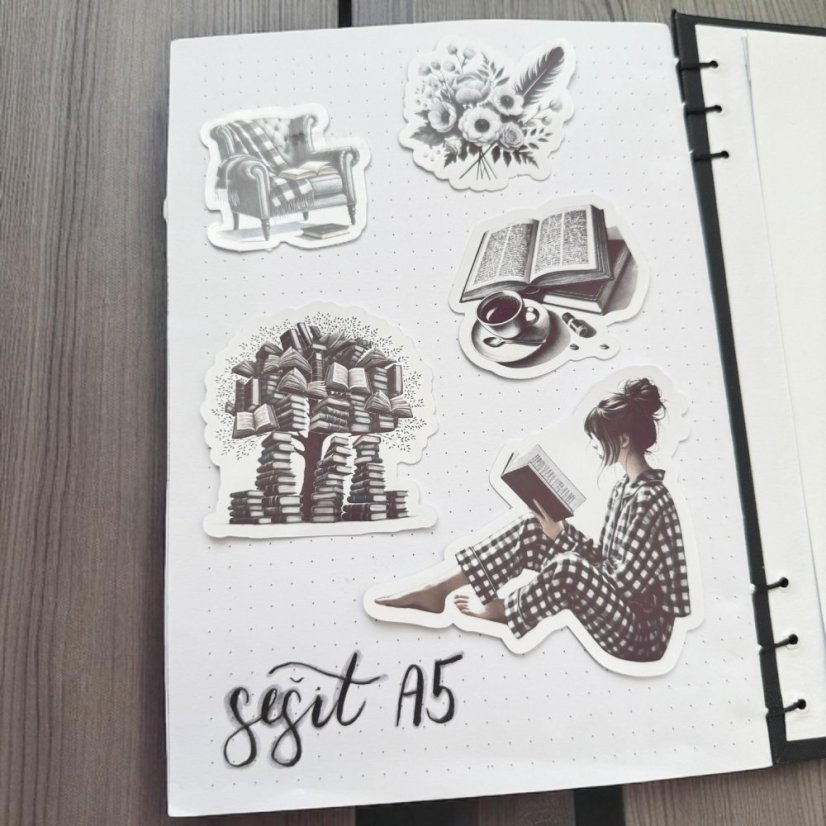 Literární nostalgie  |  Velké kusové samolepky pro diář i scrapbook