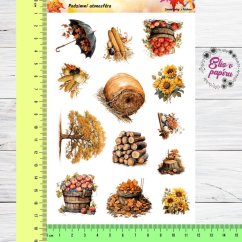 Samolepky s podzimními motivy plnými teplých tónů a sklizňové atmosféry. Ozdobí tvůj diář, bujo nebo scrapbook a přinesou ti kouzlo podzimu do každodenního plánování.