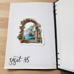 Okno do Středomoří | Maxi kusová samolepka pro diář i scrapbook