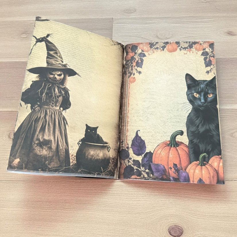 Halloweenský vintage sešit
