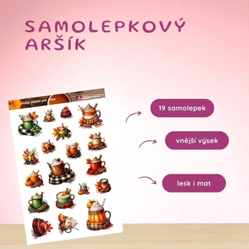 Sladký podzim pod dekou | Samolepky do diáře