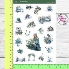 Diářové samolepky s motivy zimního zahradničení od Elis v papíru