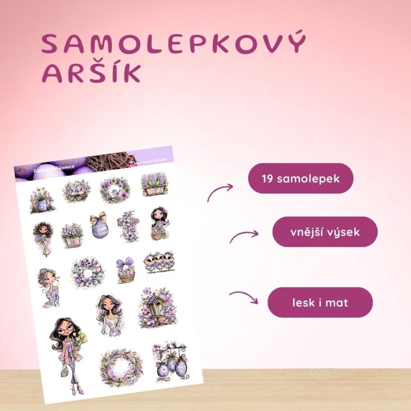 Fialové Velikonoce |  Samolepky do diáře