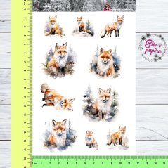 Lišky v zimě | Samolepky do diáře
