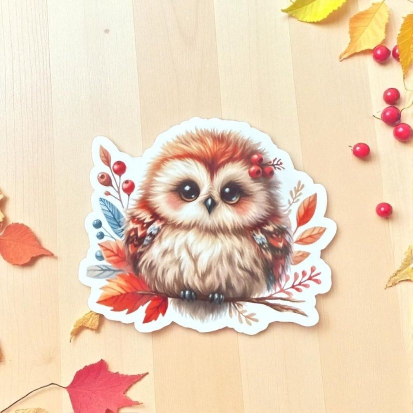 Podzimní sovička | Samolepky do diáře