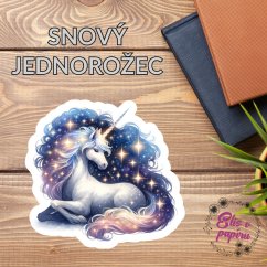 Velká samolepka krásného pohádkového jednorožce