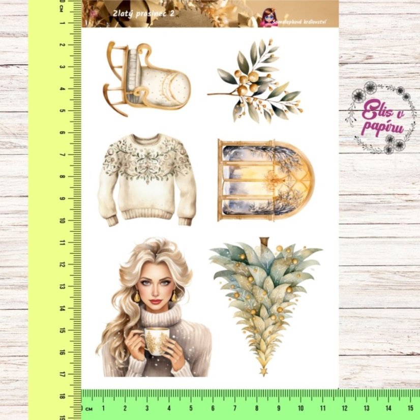 Zlatý prosinec | Samolepky do diáře | 2025