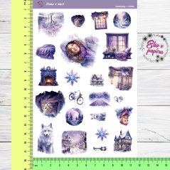 Samolepky do diáře s motivem zimy a noci od Elis v papíru
