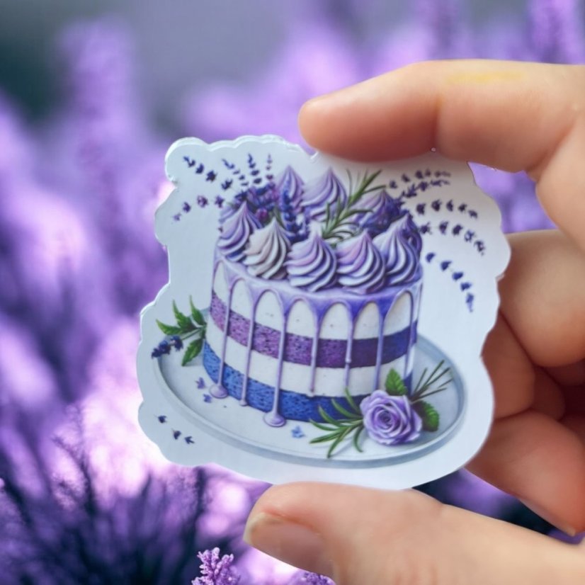 Levandulové pokušení | Velké kusové samolepky pro diář i scrapbook