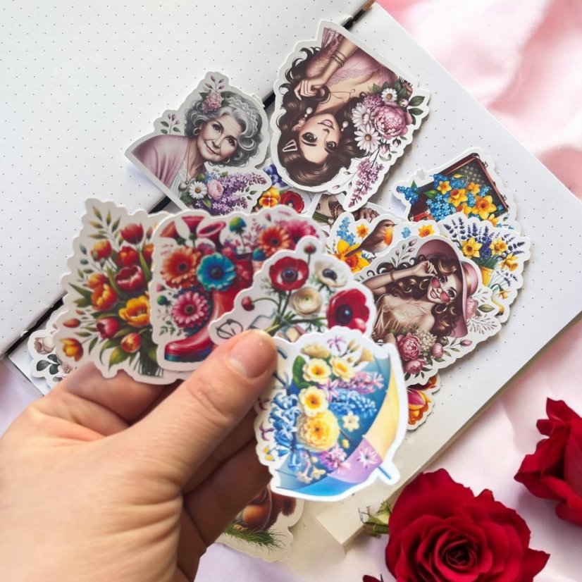 Příběhy jara | Velké kusové samolepky pro diář i scrapbook