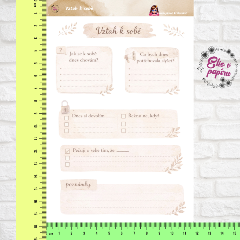 Vztah k sobě | Samolepky do diáře