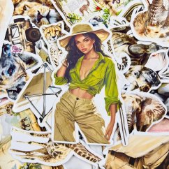 Samolepky do diáři i na scrapbook s tématem safari a divokých zvířat Samolepky do diáři i na scrapbook s tématem safari a divokých zvířat