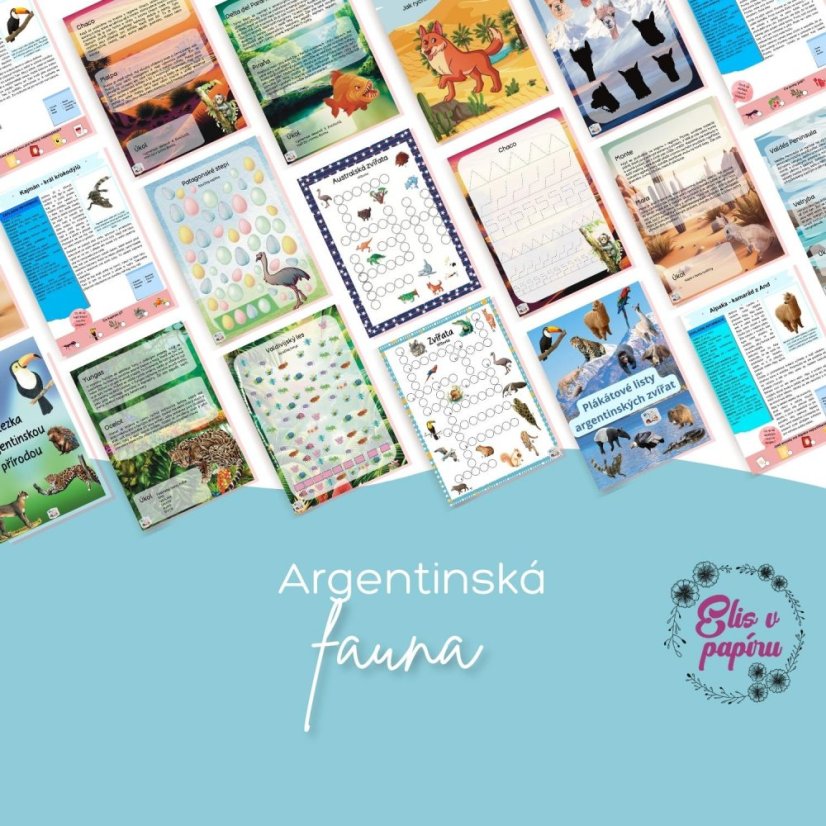 Cesta do Argentiny - komplexní soubor pro děti, které je seznámí s Argentinou - pracovní listy, kvízy, tipy na aktivity s dětmi, stezky