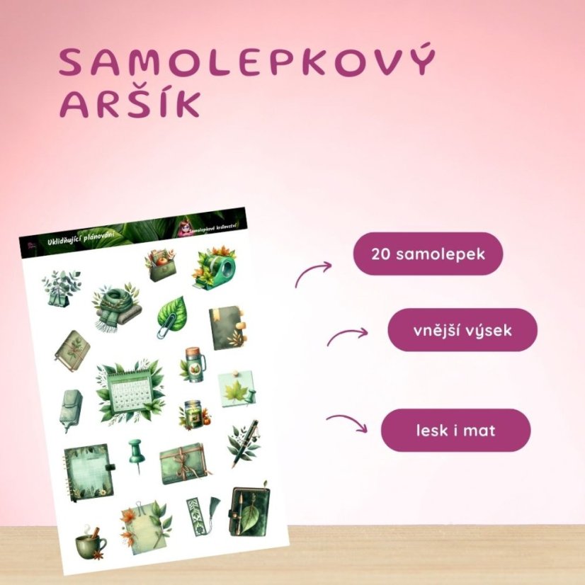 Uklidňující plánování | Samolepky do diáře