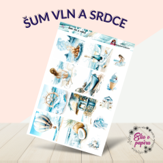 Šum vln a srdce | Samolepky do diáře