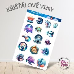 Křišťálové vlny | Samolepky do diáře