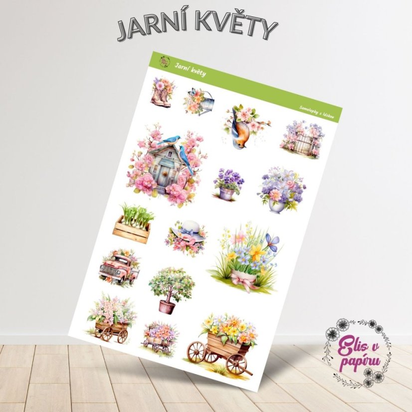 Samolepky do diáře s jarními květy