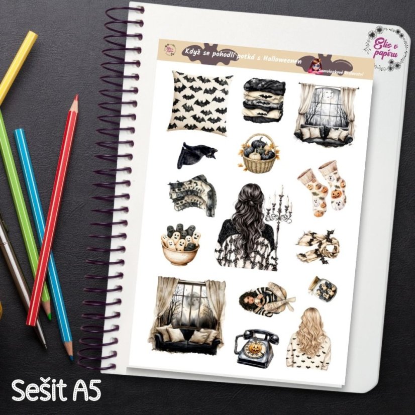 Když se pohodlí potká s Halloweenem | Samolepky do diáře
