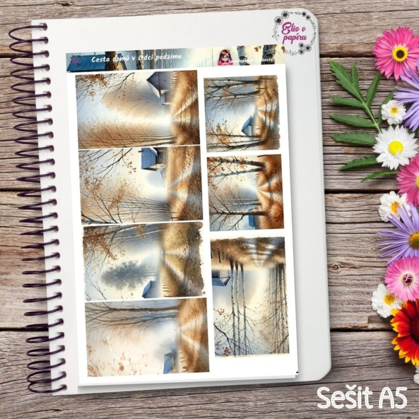 Cesta domů v srdci podzimu | Samolepky do diáře - obrázkové boxy