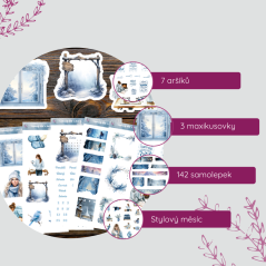 Lednový klid v duši | Měsíční samolepkový kit | 2026