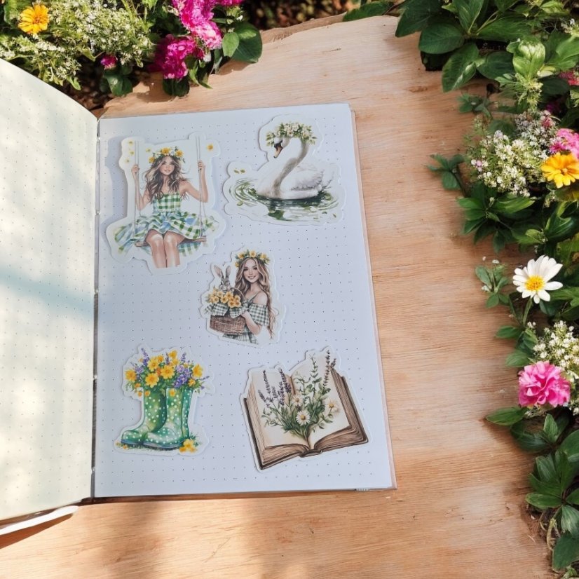 Sedmikrásková louka  |  Velké kusové samolepky pro diář i scrapbook