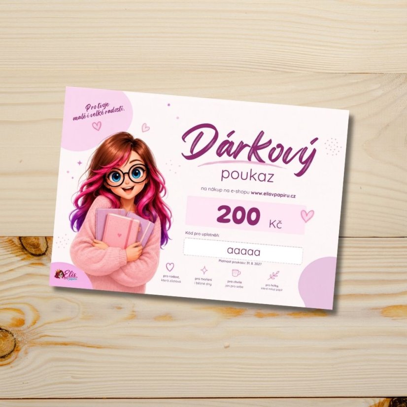 Dárkový poukaz v elektronické podobě | Zasílán na email