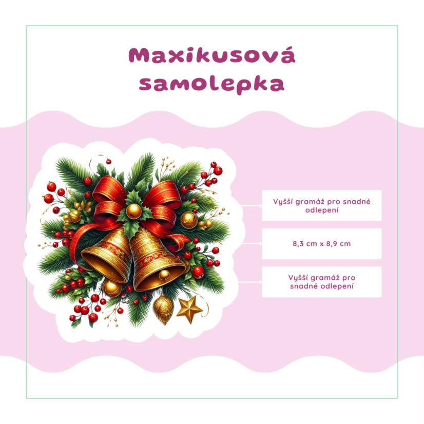 Vánoční zvonky | Samolepky do diáře