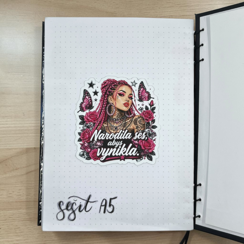 Narodila ses abys vynikla | Maxi kusová samolepka pro diář i scrapbook