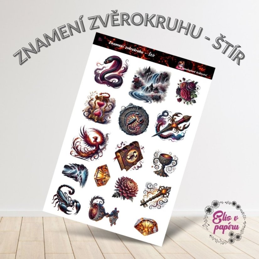 Znamení zvěrokruhu – Štír | Samolepky do diáře