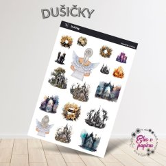 Samolepky do diáře od Elis v papíru inspirované Dušičkami.