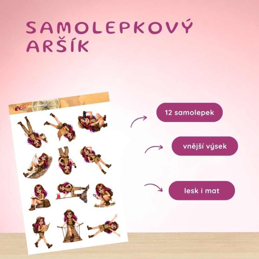Elis na expedici | Samolepky do diáře