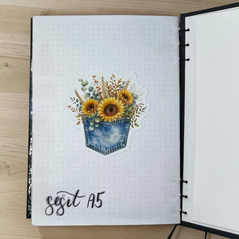 Kapsa plná květin | Maxi kusová samolepka pro diář i scrapbook
