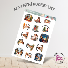 Adventní bucket list | Samolepky do diáře