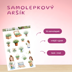 Dívka se sněženkami | Samolepky do diáře